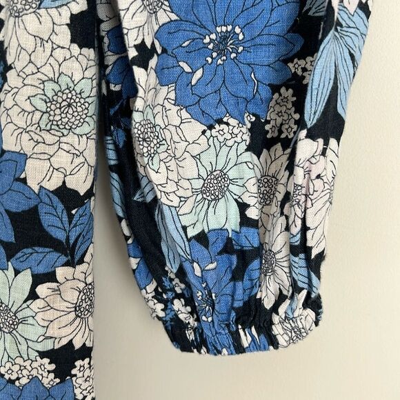 J. Crew Linen Daydream Dress in Zinnia Floral Size Medium Petite - Picture 4 of 11